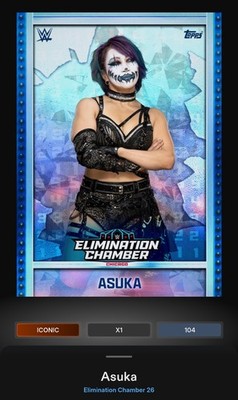 Asuka Reinforced Glass Locked In Iconic - Topps Slam WWE Elimination Chamber 26