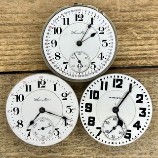 16s Hamilton Pocket Watch Movements Grade 992 21 Jewels Adjusted 5 Pos