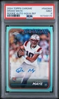 2024 Topps Chrome Aqua Refractor Drake Maye RC Rookie AUTO /199 PSA 9