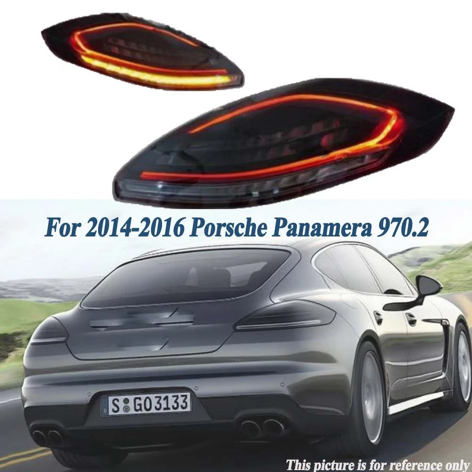 Conjunto de luces traseras LED ahumadas L&R para Porsche Panamera 970.2 2014-2016 reemplazo Foto 2 de 4
