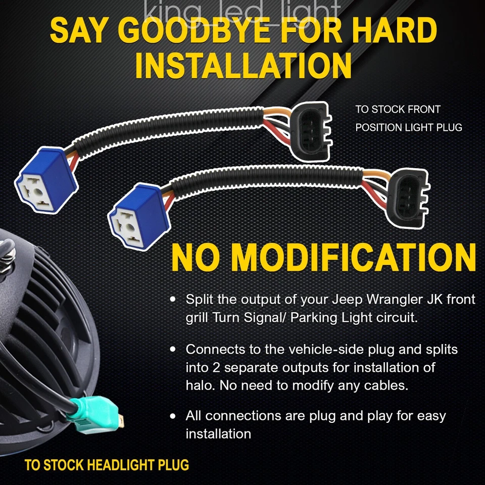 2x für Austin Mini Cooper MG Rover Morris Umrüst  7 zoll LED Scheinwerfer US EU - Bild 4 von 4