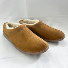 MySlippers Men's Slip-On Slippers, Leather Suede with Faux Fur Lining