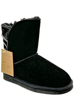 BEARPAW Women's Terri Suede Boot w/Rain & Stain Repellent Black