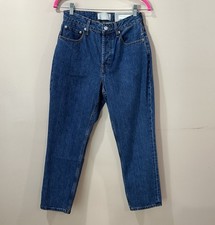 Everlane The '90s Cheeky Straight Jean Blue Denim High Rise Button Fly Women 28