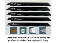 5 Hartmetall Speziallblatt f&uuml;r Eternit Gasbeton Glasfaserverst&auml;rkte Kunstoffe