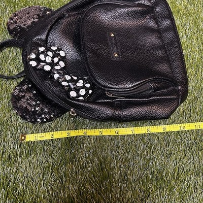 Disney Minnie Mouse Sequin Ear Mini Backpack Black Pebbled  display picture 1