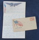 1861 Civil War Death to Traitors Patriotic Cover Letterhead Used  Michigan