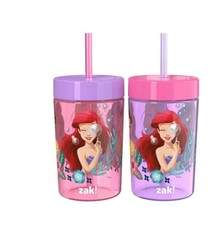 Zak Designs 2 Pack 16oz Straw And Lid Kid Tumbler Princess