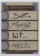 2012 SP Signature Edition Quad Signatures Brett Hunter Max Stassi Auto 0j4n