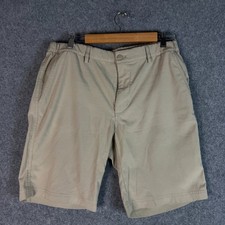 Greg Norman Chino Shorts W32 Beige Regular Fit Outdoor Zip Fly Casual Pockets