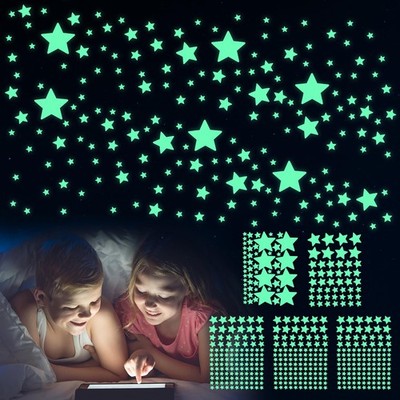 Giantree Glow in the Dark Sterne Wandtattoo 469 Stück leuchtende Wandtattoos für