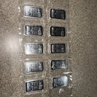 10- 1oz Johnson Matthey Silver Bars .999