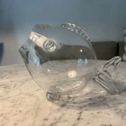 Blenko Style Art Glass Hand Blown Clear Large Fish Vase Bowl 12” Inches