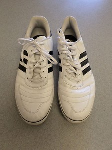 adidas white leather tennis shoes