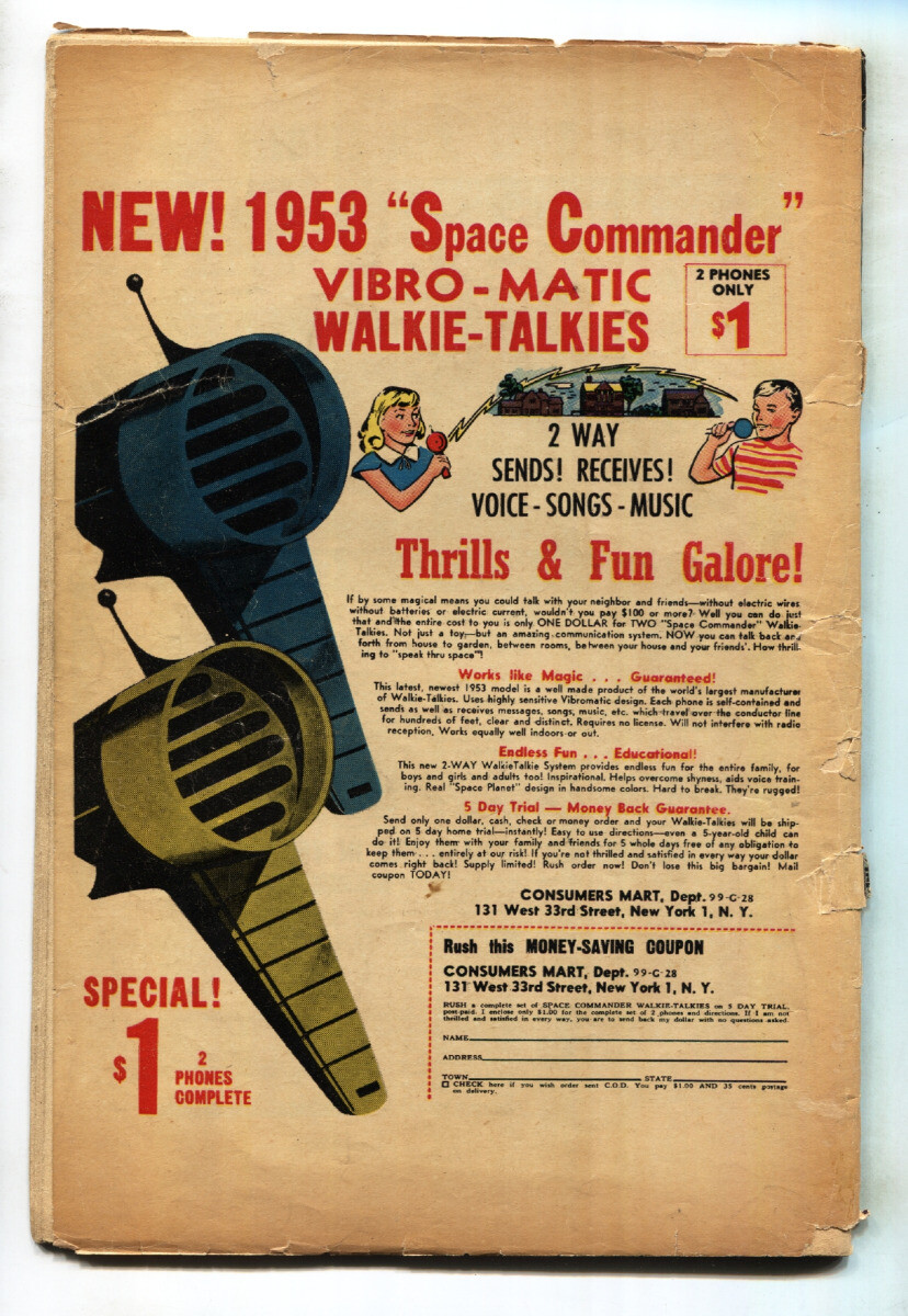 Uncanny Tales #10 Zombie cvr 1953- Atlas horror- Pre-code comic book