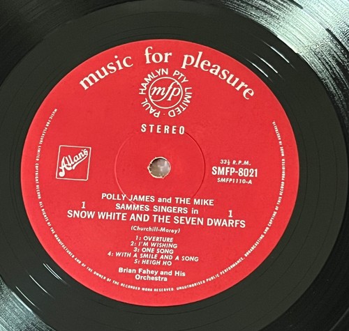 SNOW WHITE & THE SEVEN DWARFS / MARY POPPINS Walt Disney Vinyl Record LP 1966 OZ - Picture 4 of 13