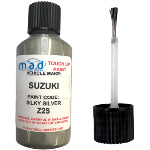 SUZUKI SILKY SILVER Z2S PAINT TOUCH UP KIT BOTTLE REPAIR BRUSH 30ML