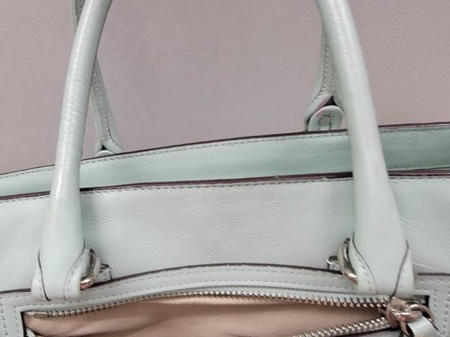 Coach Legacy Candace Mint Green Leather Carryall Large Purse Shoulder Bag Tote - Picture 12 of 19