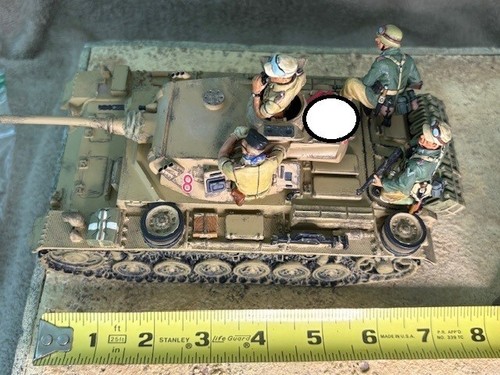 King & Country, WW2 German Desert Panzer Tank + 3x Figures, 1/32 - Imagen 8 de 8