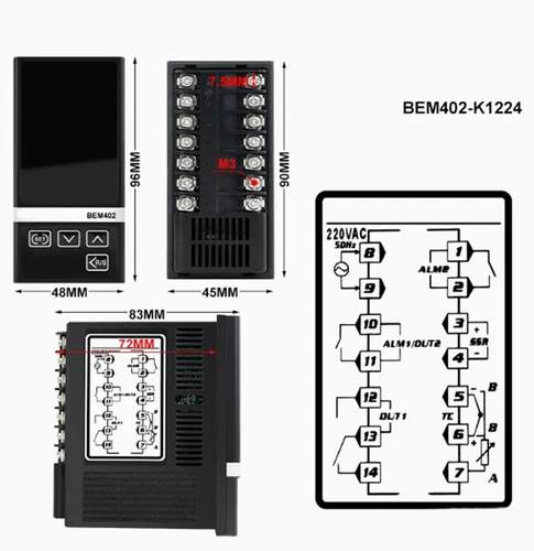 BEM-102/702/902/402 PID Regulation Intelligent Digital Temperature Controller - Photo 18/36