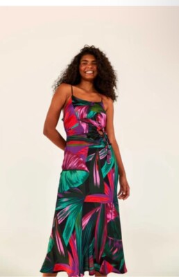 Farm Rio Midnight Leaves Cami Slip Dress Tropical Print cut out Size Large NWT | eBay Farm Rio Midnight Leaves Cami Slip Dress Tropical Print cut out Size Large NWT | eBay