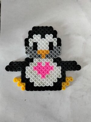 Keychain Retro Perler Bead Patterns Valentine Penguin Perler Bead