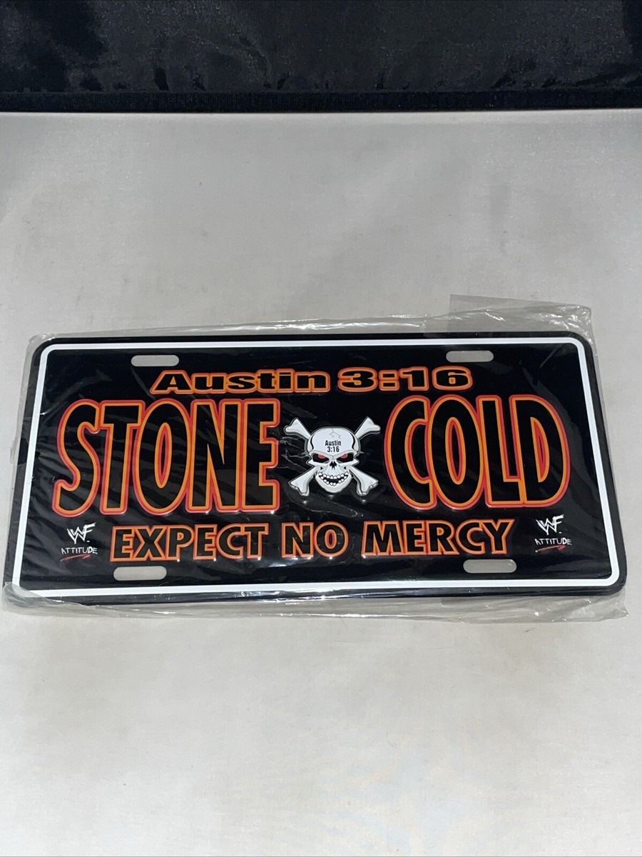 Austin 3:16 Stone Cold Cross Bones License Plate Vintage WWF