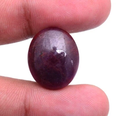 17.40 CT Natürlich Afrikanischer Rubin Nicht Erhitzt 19mm 16mm Oval Cabochon - Bild 1 von 4