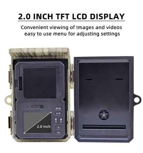 Solar Powered WiFi Trail Camera 30MP 4K Game Wildlife Camera IR Night Vision+SD - Picture 10 of 17