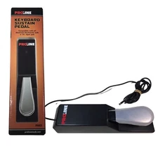 Proline Keyboard Sustain Pedal PSS2 Chrome Foot Pedal 1/4” Plug