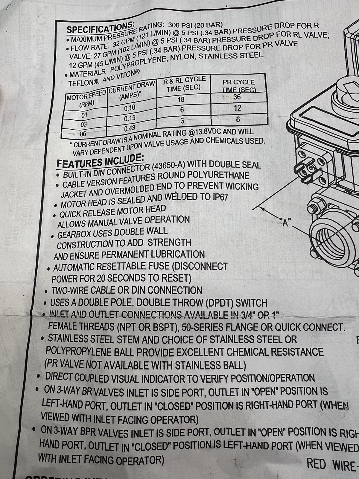 Spraying Systems Co 344BR  Electric Regulating Ball Valve 300PSI