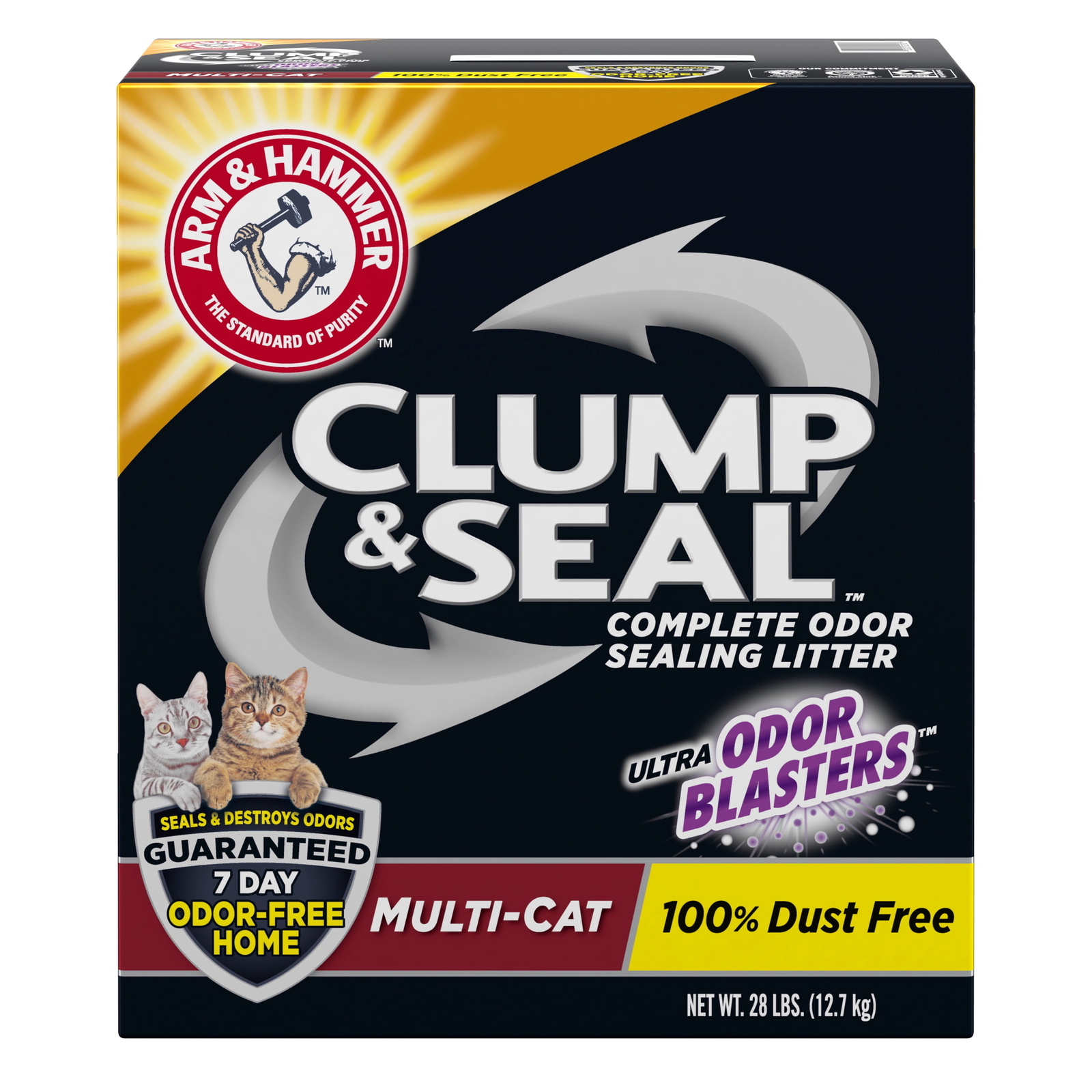 Cat Litter Multi-Cat Complete Odor Sealing Clay Clumping Cat Litter, 28 lb