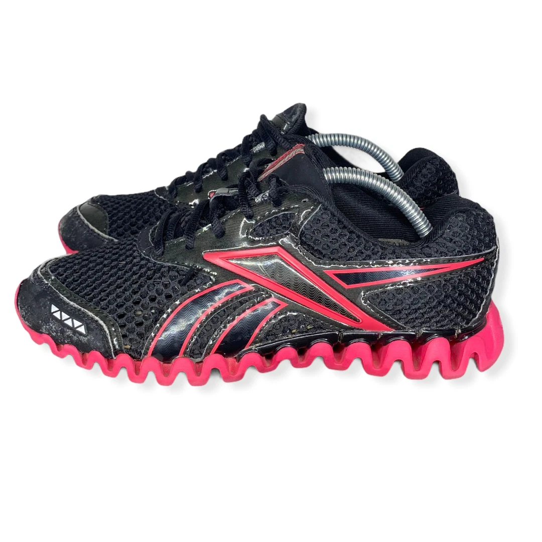 pasta vacío cooperar Reebok Zignano Women&#039;s Size 7 Athletic Running Shoes Black Pink | eBay