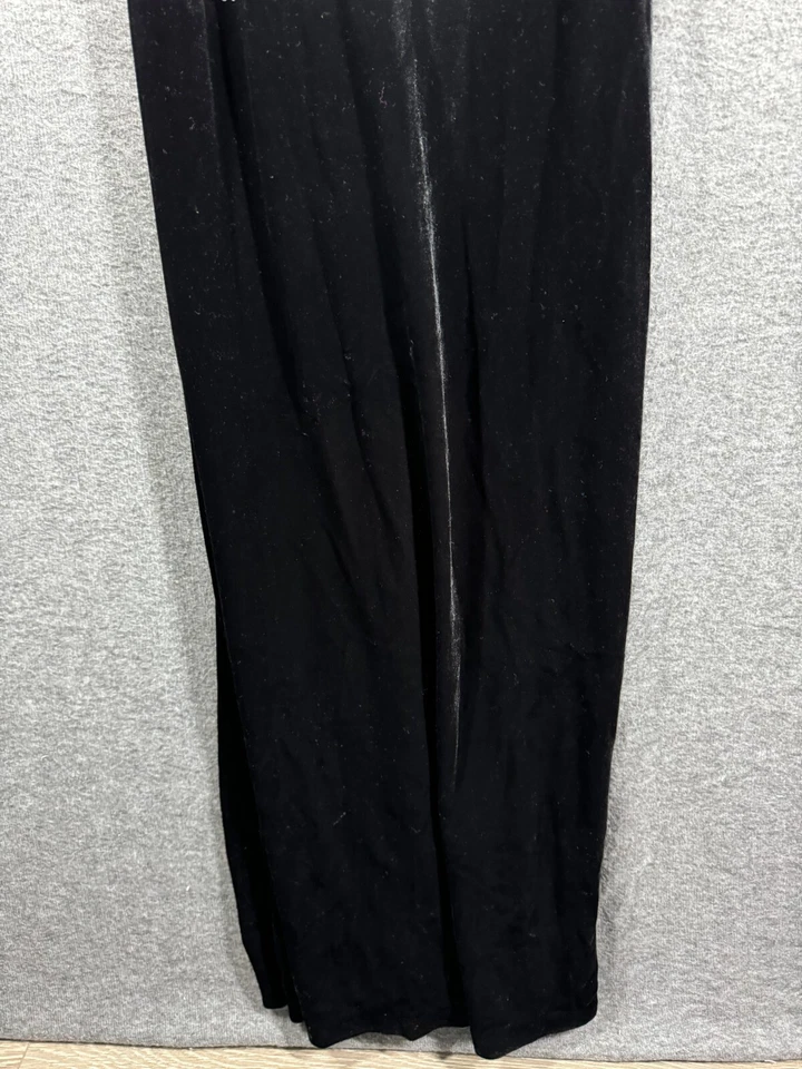 Vintage Robbie Bee Velvet Maxi Dress Womens 10 Black Low Back - Image 3 of 4