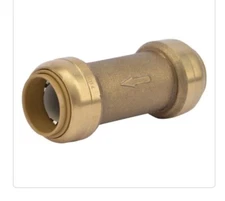 SharkBite 3/4 in. Push-to-Connect Check Valve, U2016-0000LF. Original Brass Fin.