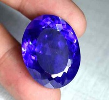 Natural Certified Blue Color Huge Zircon 112 Ct Oval Cut Loose Gemstone