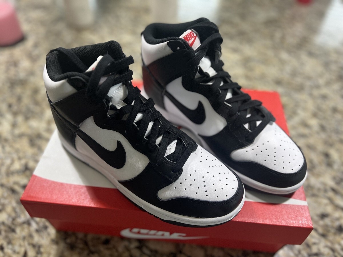 women's nike dunk high black and white
