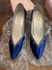 DYEABLES Woman  s SATIN SHOES BLUE SATIN Style : Enchanting Size 9.5