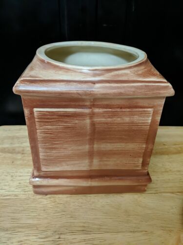 Vintage McCoy USA Kaffeemühle Keksglas Küche Dekor braun & cremefarben Wirbel - Bild 3 von 9