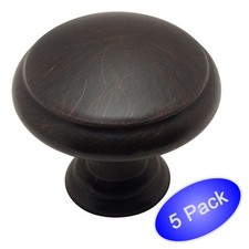  5 Pack Cosmas Cabinet Hardware Oil Rubbed Bronze Knobs 5422ORB