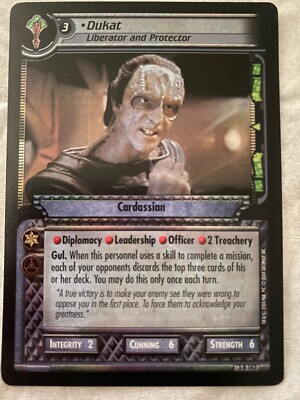 Star Trek CCG 2E Reflections 2.0 DUKAT LIBERATOR AND PROTECTOR FOIL NEVER PLAYED