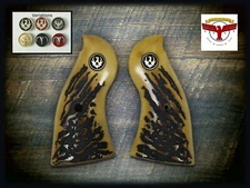 RUGER SECURITY-SIX and SERVICE-SIX 6 Magna-Tusk™ PREMIUM AGED STAG GRIPS