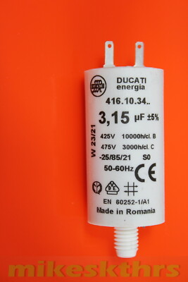 3,15D-KBS Für Rollladenmotoren Motorkondensator 3,15uF 3,15µF 450V D-KBS 2,8mm 