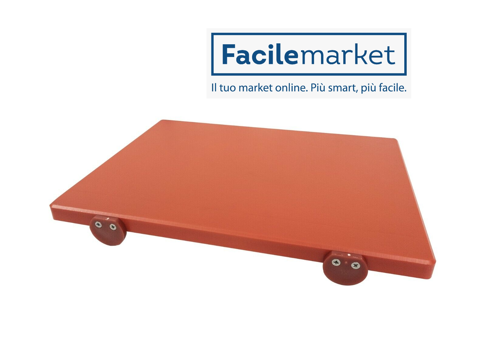 Tagliere in Polietilene Marrone 60x40 spessore 2 cm - professionale con fermi