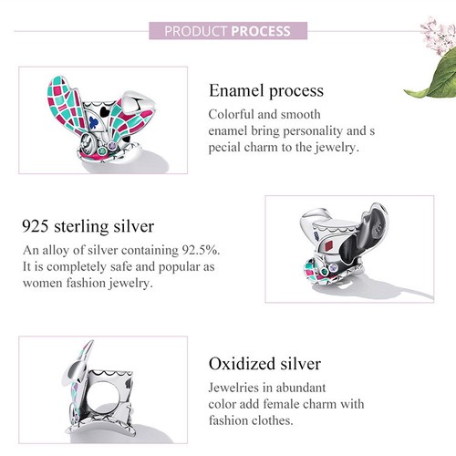 Bisaer Women Authentic 925 Sterling Silver Rabbit ear magic Charm Fit Bracelets - Picture 7 of 12