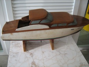 Modello Barca Legno Mogano Teak Motoscafo Yacht Anni 50 Ebay