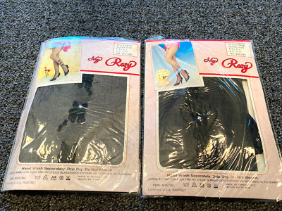 LOT (2) My Rosy Rhinestone Fashion Pantyhose Queen Size - U Get Both