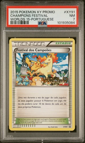 PSA 7 2015 Pokemon XY Black Star Promos XY91 Champions Festival Worlds Portugal