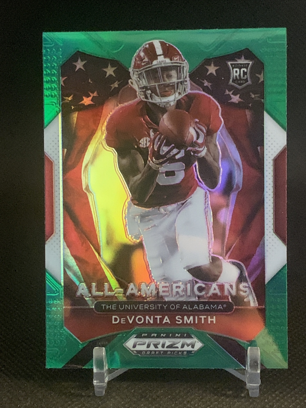 2021 Panini Prizm Draft Picks All-Americans GREEN Prizm DeVonta Smith #186