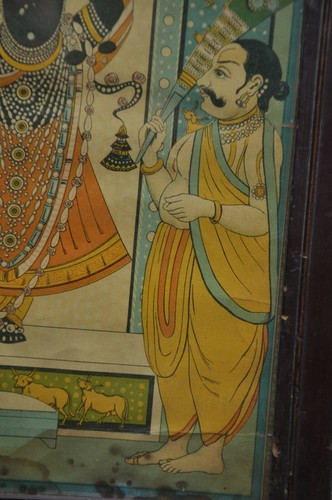 Vintage Framed God Srinathji Litho Print Photograph , Collectible - Picture 5 of 9